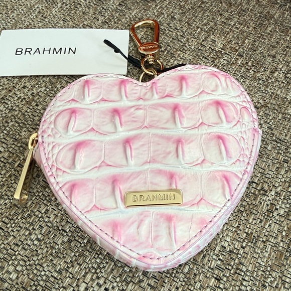 ❣️🆕Brahmin Heart Pouch Rose Water Melbourne Genuine Leather❣️ - Picture 3 of 5